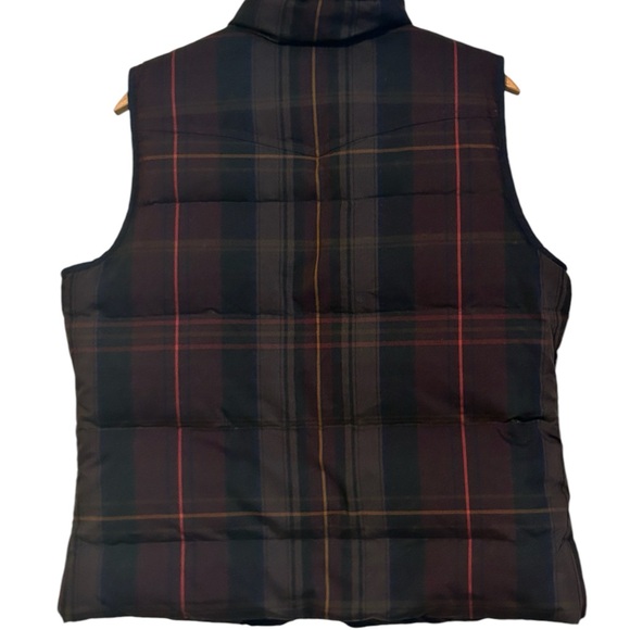Lauren Ralph Lauren Down Feather Reversible Navy Plaid Vest Size Large - Picture 5 of 5